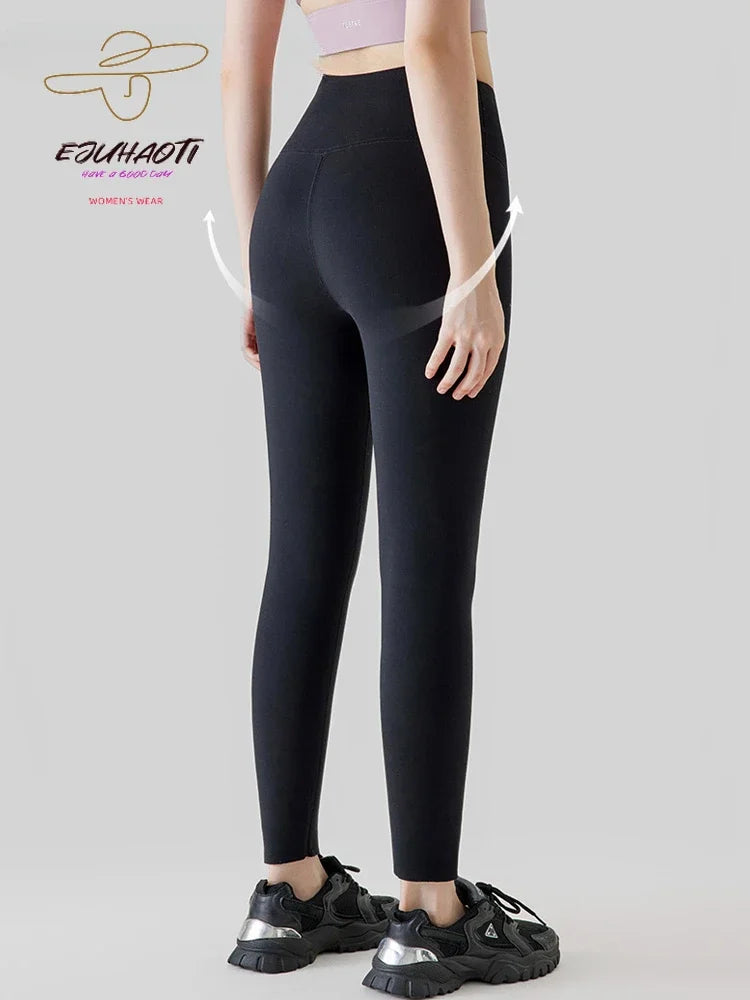 New Women's Sexy Fleece Thicken Warm Leggings Fall Winter Alpaca Velvet Nine Points Pants Seamless Casual Trousers Free Shipping