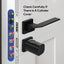 V1 Pro+ Version Adjustable TUYA or TTLock APP Fingerprint Password Digital RFID Card Cylinder Smart Door Lock for Home Hotel