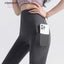 Leggings Women Spring Summer Pocket Shark Pants Stretch Tight Lifting Buttocks Base Fitness Yoga Sport Nine Points Women's