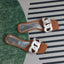 Summer Slippers Women Luxury Brand Shoes Flat Heels Outside Leisure Beach Slides for Ladies Breathable Hollow Woman Flip Flops