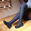 2023 Winter Waterproof Women's Knee-high Boots Warm Cotton Material Windproof Knee Protection Snow Boots Long-lasting Wear