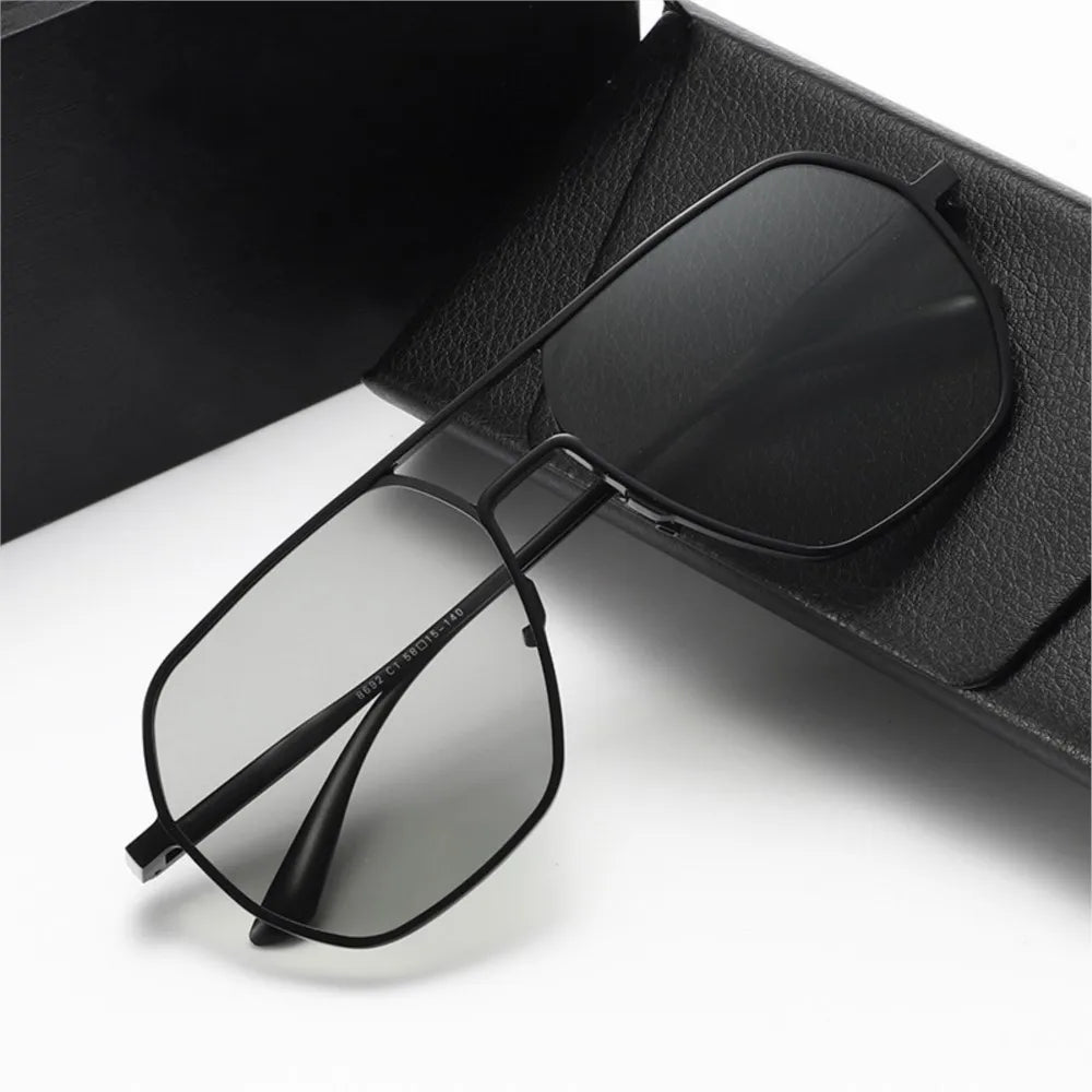 Polarizing Sunglasses Uv400 Day Night dual-use color-changing Glasses Men Outdoor drivE Fishing Sunglasses T1  Sun Glasses Woman
