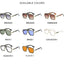 HOT WAVE Blue Mirror Sunglasses Men UV Ray Lense Eyewear Vintage Fashion Square Men's Sun Glasses 95885