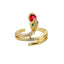 Punk Snake Rings For Men Women Exaggerated Stainless Steel Siver Color Opening Adjustable Rings Fashion Jewelry Accessories