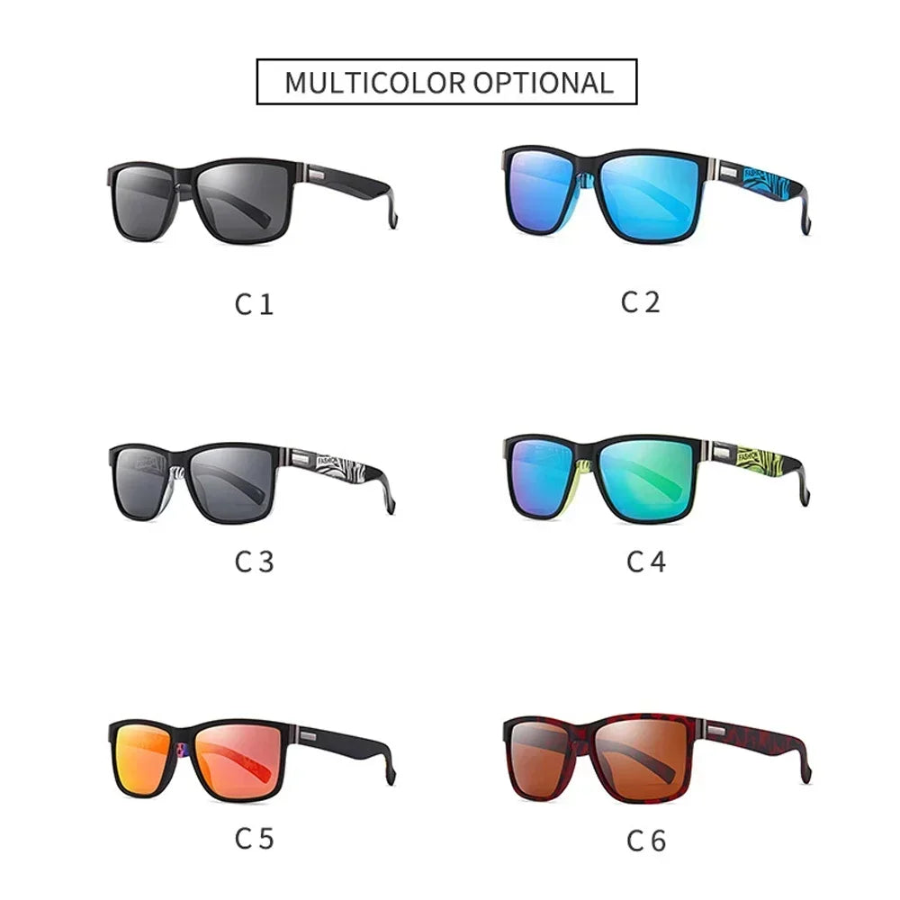 Fashion Wrap Square Frame Retro Decorative Photochromic Classic Sunglasses Women Men Versatile Pattern Sunglasses UV400 Goggles