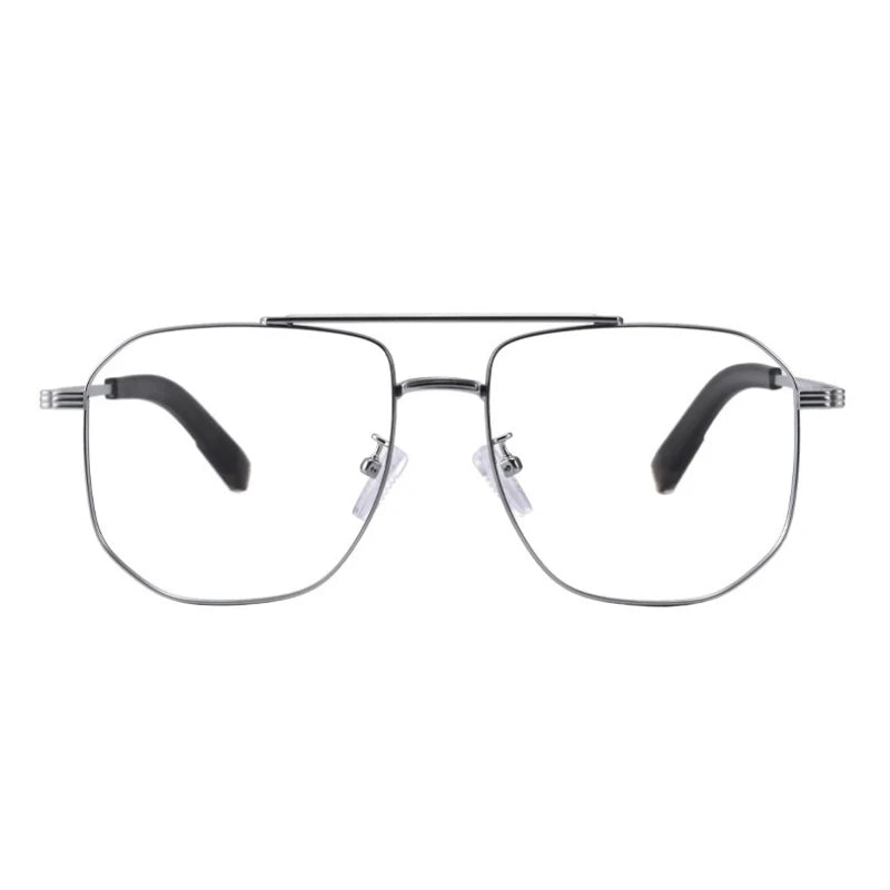 FIRADA Fashion Double Beam Glasses Vintage Luxury Pure Titanium Eyeglasses Optical Prescription Ewewear Frame For Men 0942-C