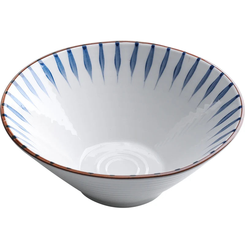 8 Inch Japanese Ramen Bowl Salad Rice Pasta Bowl Fruit Soup Bowl Ramen Noodle Bowl Microwave Ceramic Dinnerware