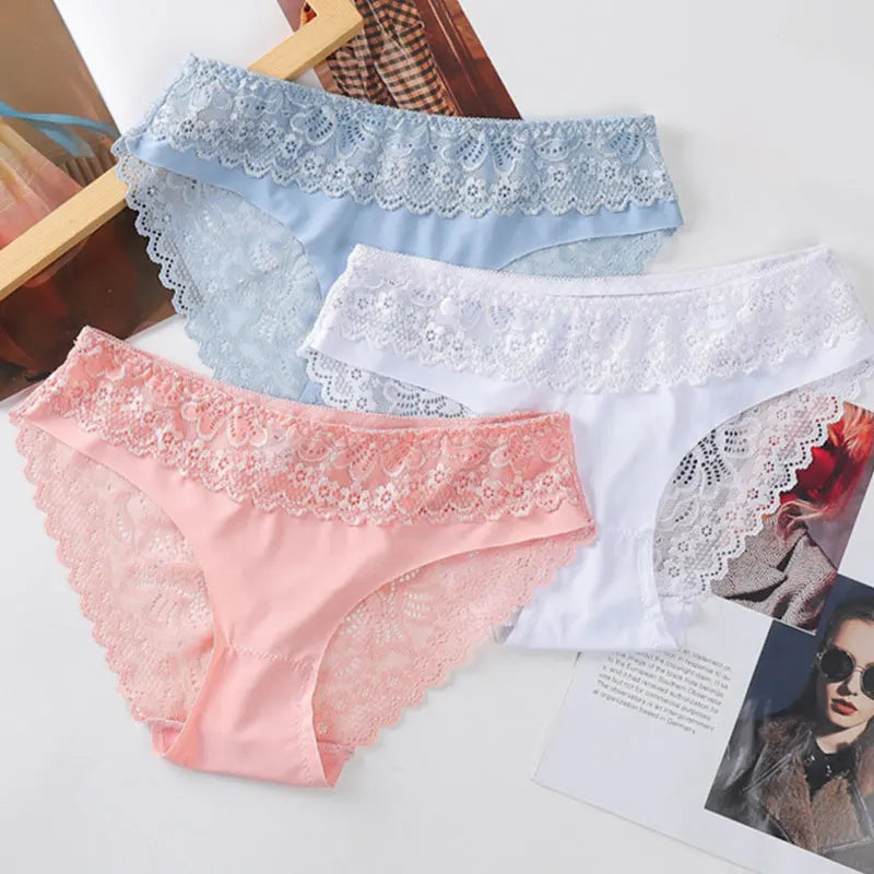 Hollow Low Waisted Women Briefs Lace Female G-String Panties Soft Underpants Sexy Women Thongs Knickers Intimates Lingerie