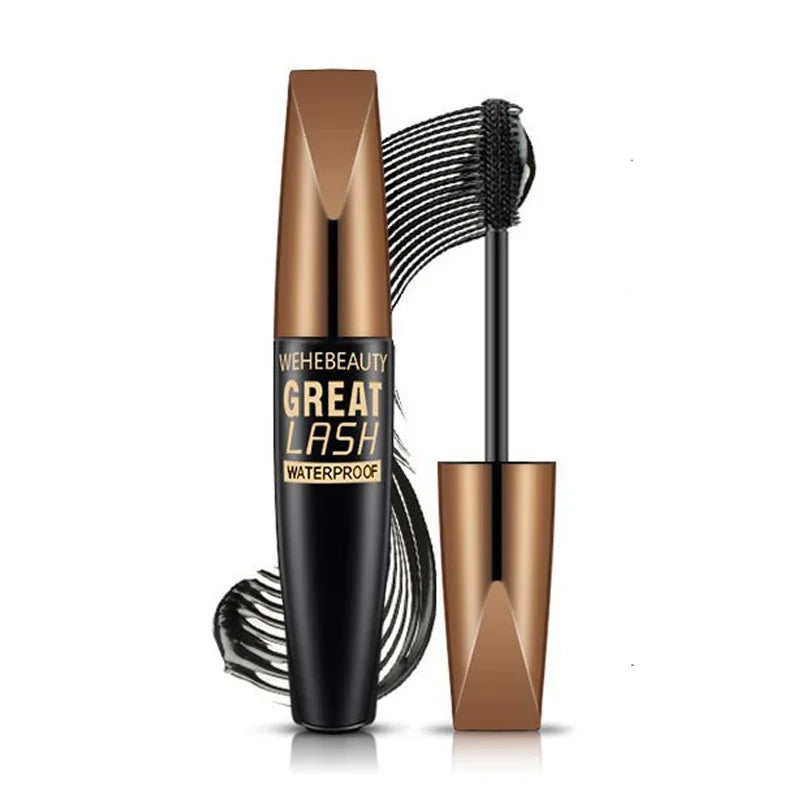 3D Silk Fiber Lash Mascara Waterproof Quick Dry 3D Mascara for Eyelash Extension Black Thick Lengthening Eye Lashes Cosmetic