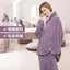 Coral Fleece Adult Blanket Pajamas Women Fall/winter Flannel Pajamas Set Thickened Couple Home Service Pijamas