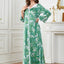 Ramadan Eid Muslim Abaya for Women Party Dresses Flower Print Vestidos Morocco Kaftan Dubai Islam Abayas Jalabiya Long Robe 2024