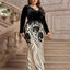 TOLEEN 2024 New Luxury Elegant Women Embroidery Long Sleeve Party Maxi Dress Plus Size Formal Evening Gown (Heavily Embellished)