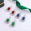 925 Silver New Geometric Square Zircon Earrings For Women Retro Fashion Diamond Hollow Earrings Party Birthday Jewelry Gift