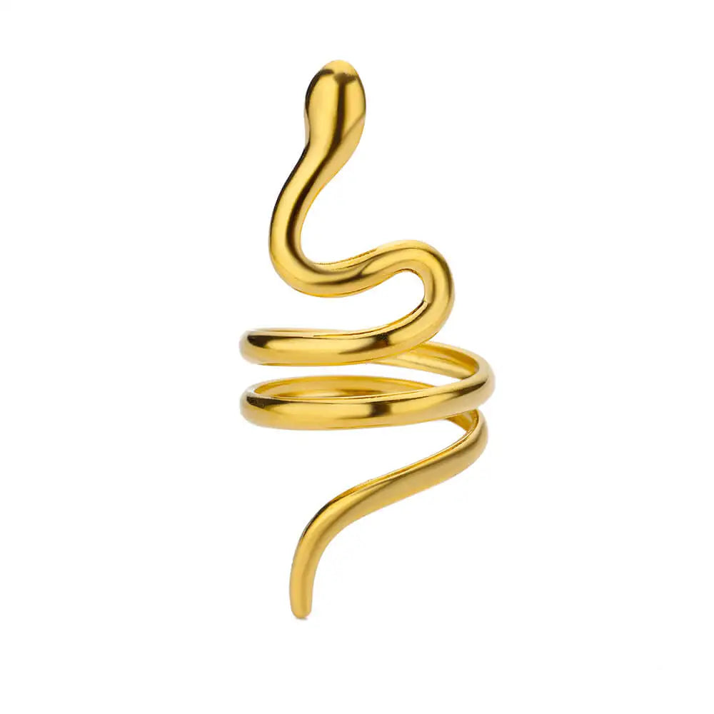 Geometric Lancet Glossy Stainless Steel Open Rings For Women Minimalist Gold Color Adjustable Wedding Ring Female Jewelry BFF