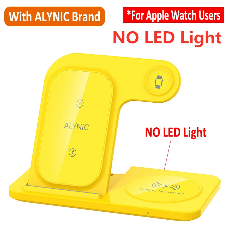 3 In 1 Foldable Wireless Charger Stand For iPhone 15 14 13 12 Pro Max Mini iWatch AirPods 3/2 Fast Charging Station Dock Holder