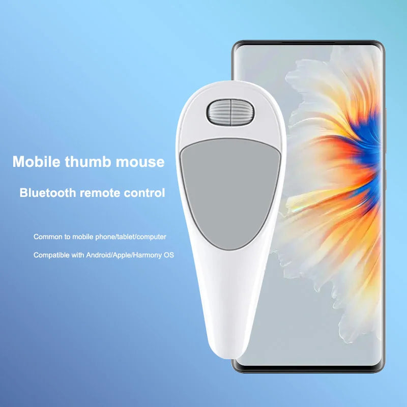 Bluetooth Wireless Air Mouse Rechargeable Type-C Ergonomic Mice Touch Control Thumb Finger Mini Mouse For Phone IPad Tablet IOS