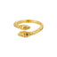 Geometric Lancet Glossy Stainless Steel Open Rings For Women Minimalist Gold Color Adjustable Wedding Ring Female Jewelry BFF