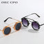 OEC CPO Steampunk Round Sunglasses Women Men 2023 Metal Mesh Personality Sun Glasses Female Eyewear Goggle UV400 Shades Oculos