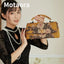 MOTAORA Vintage Print Cheongsam Leather Handbag Women Bag Luxury Designer Handmade 2023 New Ladies Shoulder & Crossbody Bags