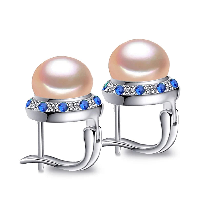 FENASY Natural Freshwater Pearl Earrings For Women Fashion Jewelry Korean Style Classic 925 Sterling Silver Stud Earrings