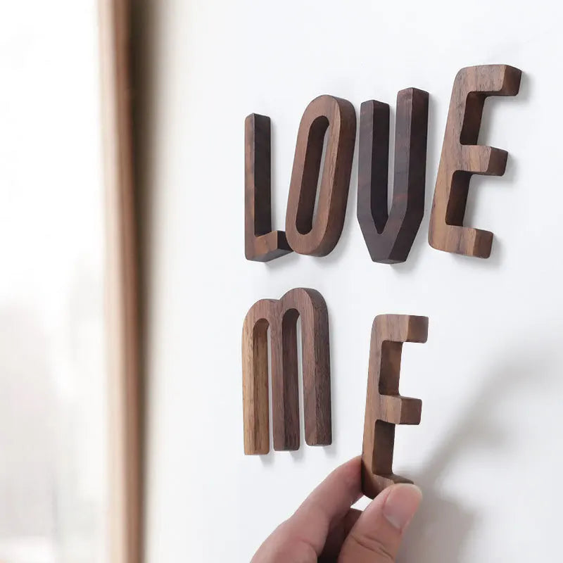 NEW Nordic Style Black Walnut Letter Decorative Letters Combination Wall Decoration DIY Letter Home Decoration Wooden Alphabet