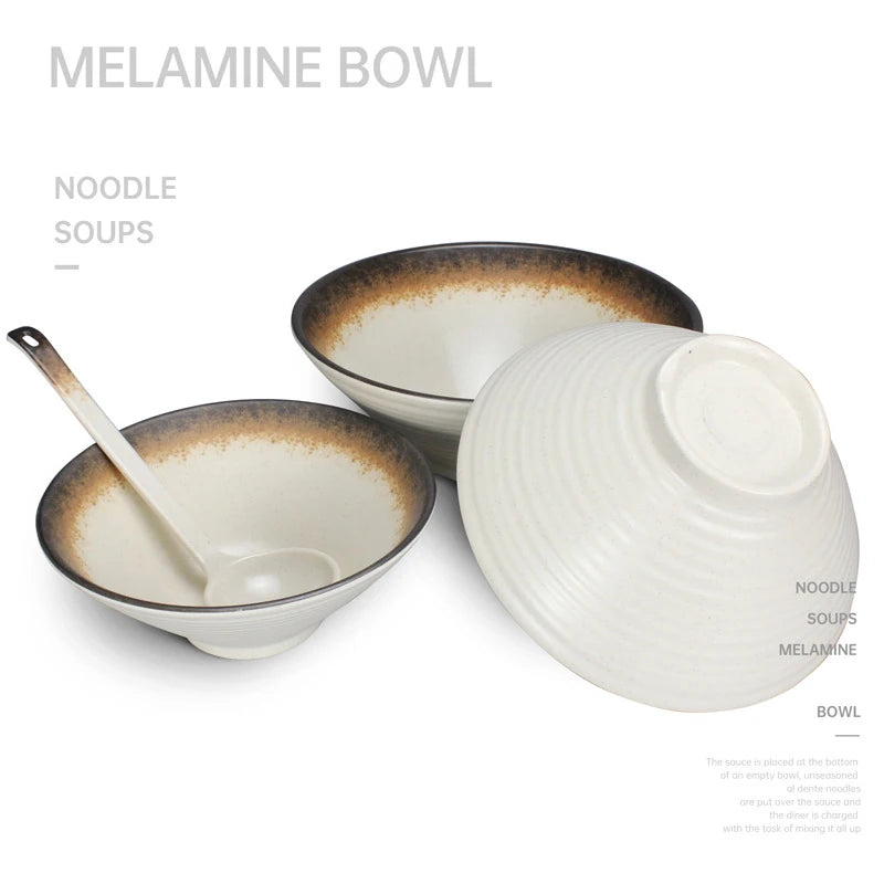 Melamine Noodle Bowl Tableware Japanese Ramen Beef Noodle Soup Bowl