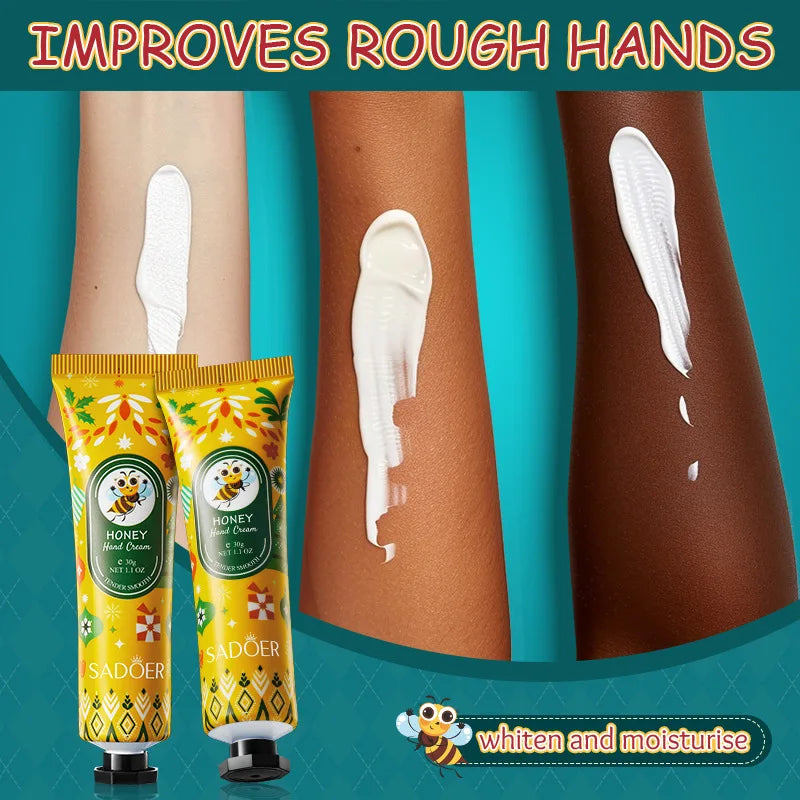 1pcs/2pcs SADOER Honey Hand Cream Anti-Drying Crack Moisturizing Brightening Repairing Hand Creams For Hands Skin Care