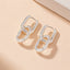 Square Earrings Gold Color Geometric Square Hoop Earrings for Women Huggie Punk Hip-Hop Metal Round Circle Jewelry Wholesale