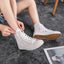 2024 The New Women's Sneakers Zippered Platform Boots Canvas White Shoes Lightweight High Top Women Vulcanized Shoes Botas Mujer