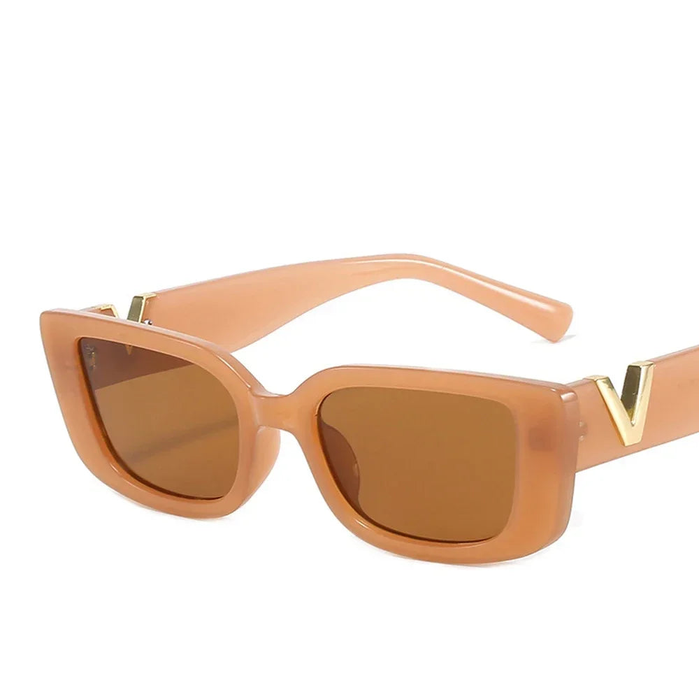 Retro Rectangle Sunglasses Women Brand Designer Vintage Small Frame Sun Glasses Ladies Classic Black Square Oculos De Sol