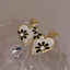 Korean Exquisite Heart Flower Drop Earrings For Women Girl Dangle Earring Girl Temperament Trendy Jewelry Valentine's Day Gifts