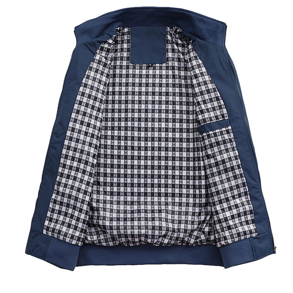 2024 Fashion Autumn Jackets Men Casual Solid Color Bomber Jacket Men New in Outwears Baseball Overcoat Clothing Men's Jacket 6XL