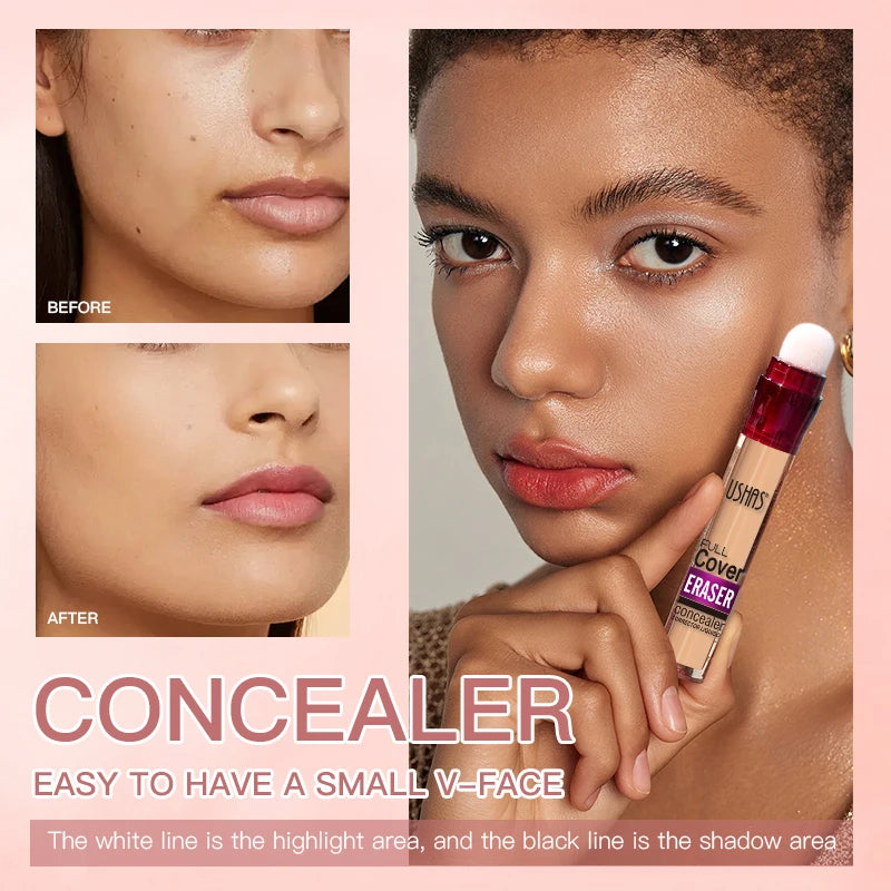 New Sponge Head Concealer For Dark Circles Freckles Acne Pigmentation And Blemishes Long Lasting Moisturizing Liquid Foundation