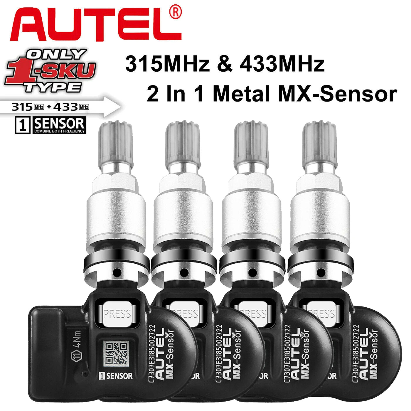 Autel MX Sensor 433MHZ+315 MHZ 2in1Mx-Sensor TPMS Tire Repair Tool Automotive Accessory For MaxiTPMS TS501 TS508 Pad Programmer