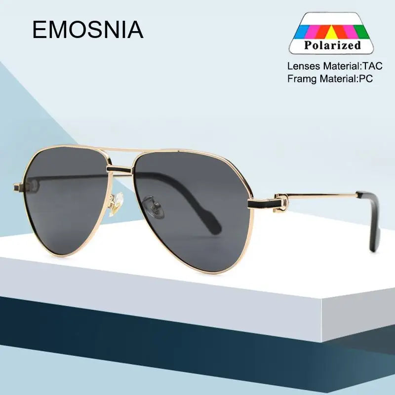 New Metal Wrapped Frame Toad Sunglasses for Men Fashion Trendy Personalized Retro Outdoor Driving Polarized Eyewear for Women