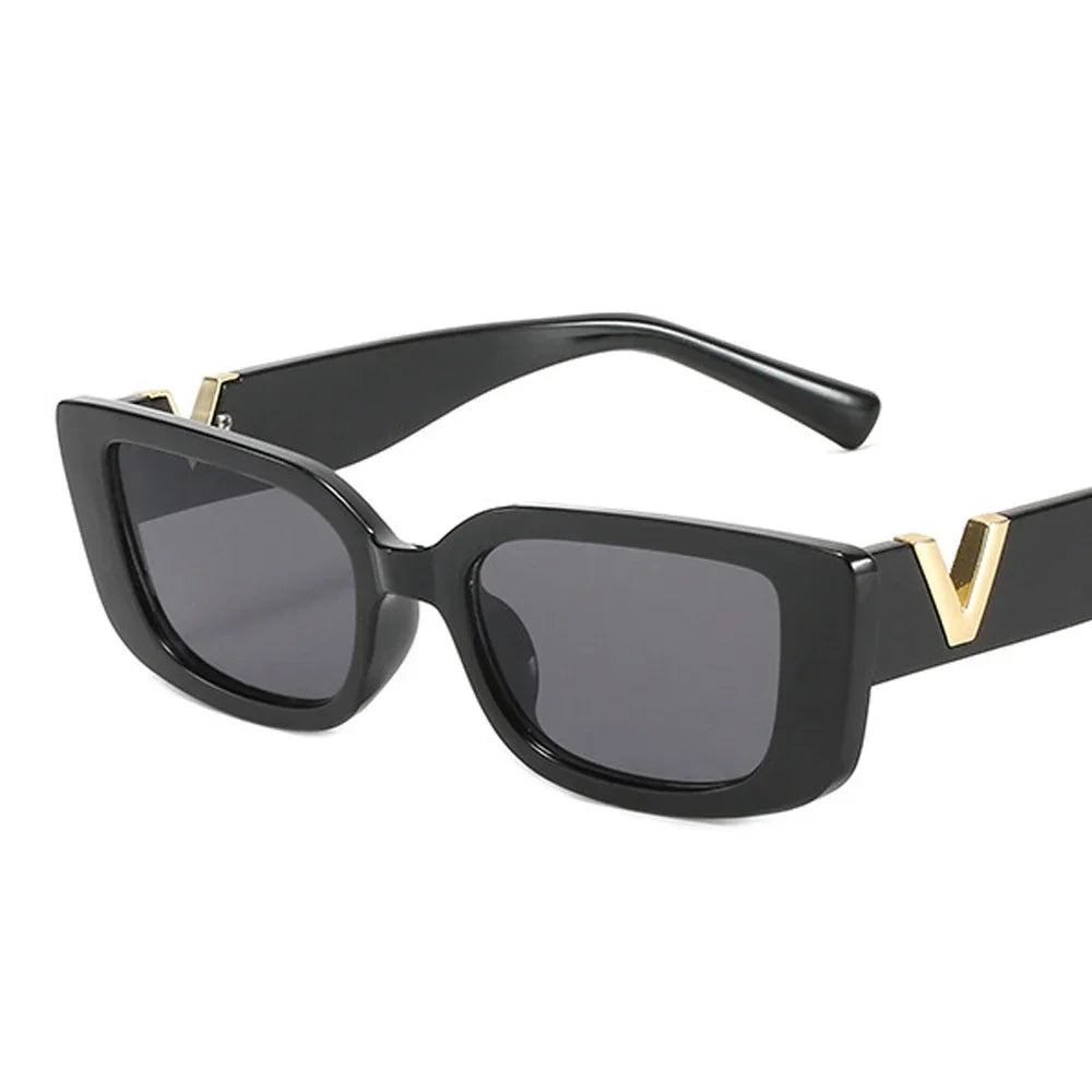 Retro Rectangle Sunglasses Women Brand Designer Vintage Small Frame Sun Glasses Ladies Classic Black Square Oculos De Sol