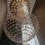 Spiral Design Modern Crystal Chandelier Staircase Lighting Flower Cristal Hanglamp Living Room Decoration Hotel Lobby Lighting