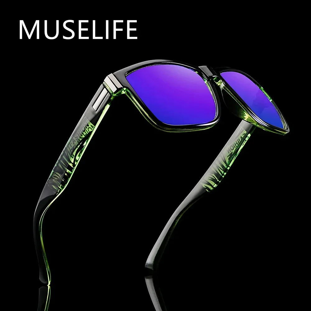 Fashion Wrap Square Frame Retro Decorative Photochromic Classic Sunglasses Women Men Versatile Pattern Sunglasses UV400 Goggles