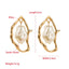 Imitation Pearl Earring for Women Gold Color Round Stud Earrings Korean Delicate Irregular Design Unusual 2024 Fashion Jewelry