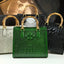 Brand Genuine Leather Bamboo Women's Bag Crocodile Pattern Ladies Handbag Portable Tote Bag Mom Tide Shoulder Messenger Bags