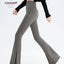 Women Micro Flared Pants 2024 New Fashion Ankle Zipper High Waist Appear Thin Leggings Slim Stretch Women's Pants Solid Trousers