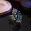 WOSIKATE Vintage 925 Sterling Silver Ring For Women Wedding Jewelry With Oval Sapphire Gemstones Female Fine Jewelry Party Gifts