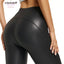 Women Oversize Leggings Sexy PU Leather Pants Spring Autumn Thin Velvet Artificial Increase Matte Trousers Tight