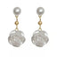Trend New Camellia Flower Imitation Pearl Earring Female Temperament Trendy White Rose Earrings for Women Fashion Jewelry Gifts