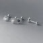 INZATT Real 925 Sterling Silver Zircon CZ Heart Bead Screw Stud Earrings For Women Classic Fine Jewelry Minimalist Accessories